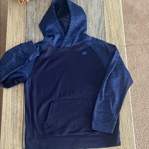 Russell Athletic Navy & Heather Navy Hooded Performance Pullover